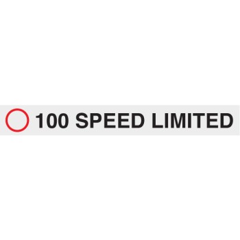 100 Speed Limited 680 x 80mm Class 2 Reflective Sign - Aluminium Plate